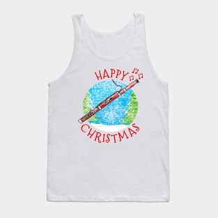 Christmas Bassoon Bassoonist Woodwind Musician Xmas 2022 Tank Top